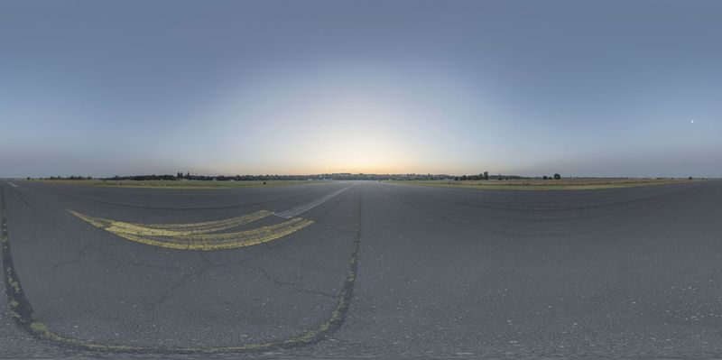 Aerial View of Berlin's Endless Asphalt Road HDRi Maps and Backplates