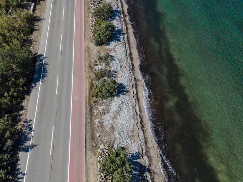 Aerial View of Coastal Highway in Mallorca, Spain HDRi Maps and Backplates