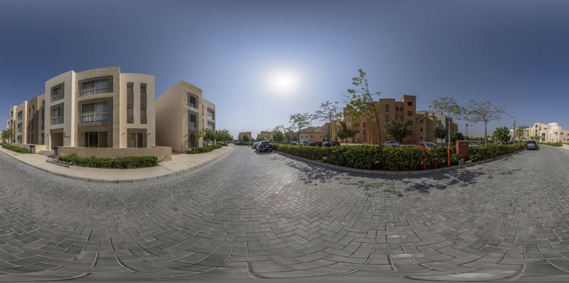 Aerial View of Modern Suburb in Egypt HDRi Maps and Backplates
