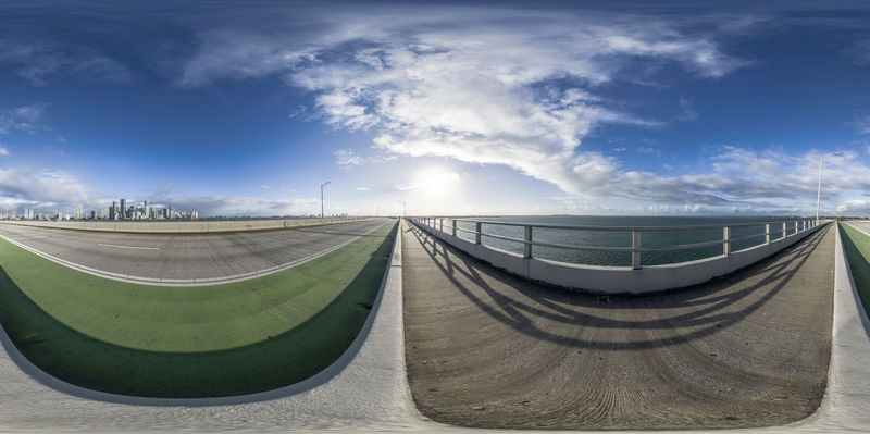 Aerial View: Intersection of Ramps in Miami, Florida HDRi Maps and ...