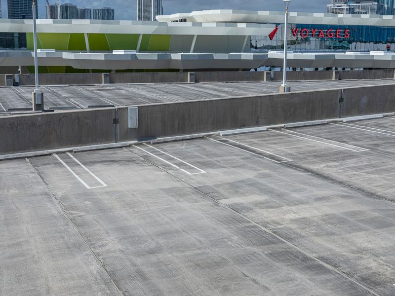Aerial View of Miami Beach Parking Garage HDRi Maps and Backplates