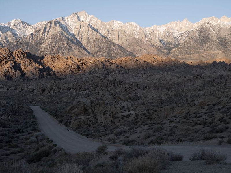 Exploring Alabama Hills' Desert Tracks at Dawn HDRi Maps and Backplates
