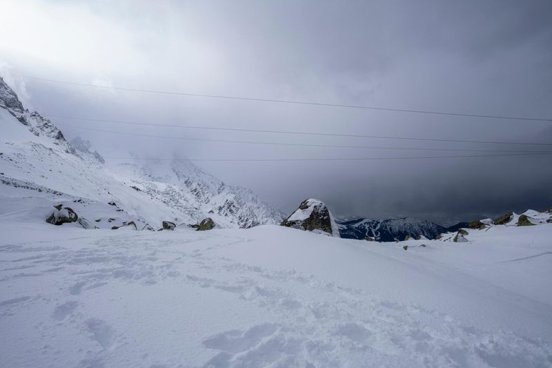 Gloomy Day in the Alps: Exploring Under a Grey Sky HDRi Maps and Backplates