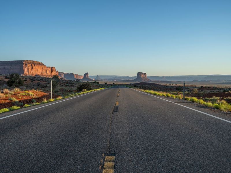 Arizona & Utah: Straight Road Through Desert Landscape HDRi Maps and ...