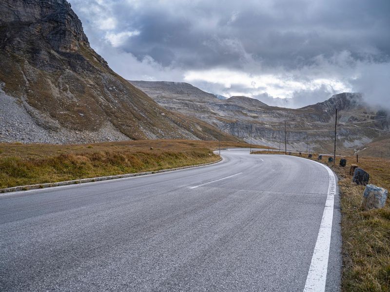 Asphalt Road in the Austrian Highlands HDRi Maps and Backplates
