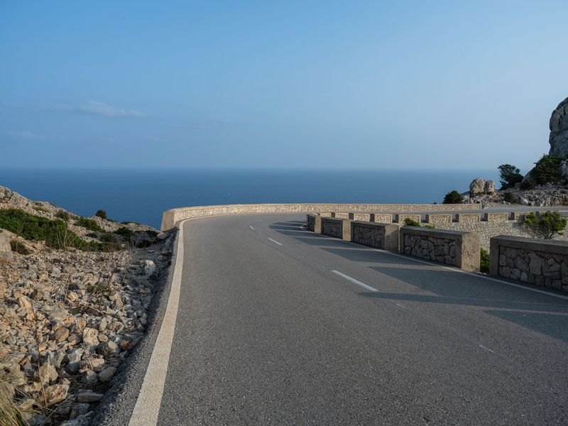 Asphalt Road with Clear Skies in Majorca HDRi Maps and Backplates