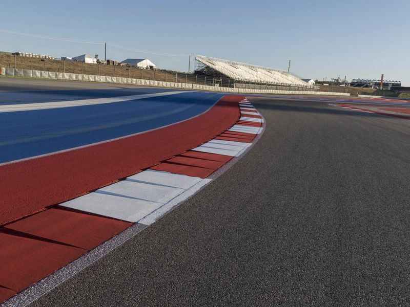 Asphalt Road under Clear Sky at Race Track - HDRi Maps and Backplates