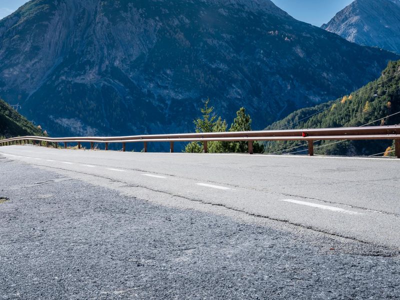 Asphalt Road in Italy Mountain Landscape HDRi Maps and Backplates