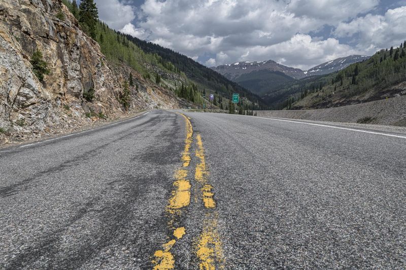 Asphalt Road with Low Mountain Landscape in Colorado HDRi Maps and ...