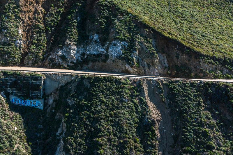 Asphalt Road through Mountain Pass: Aerial View HDRi Maps and Backplates