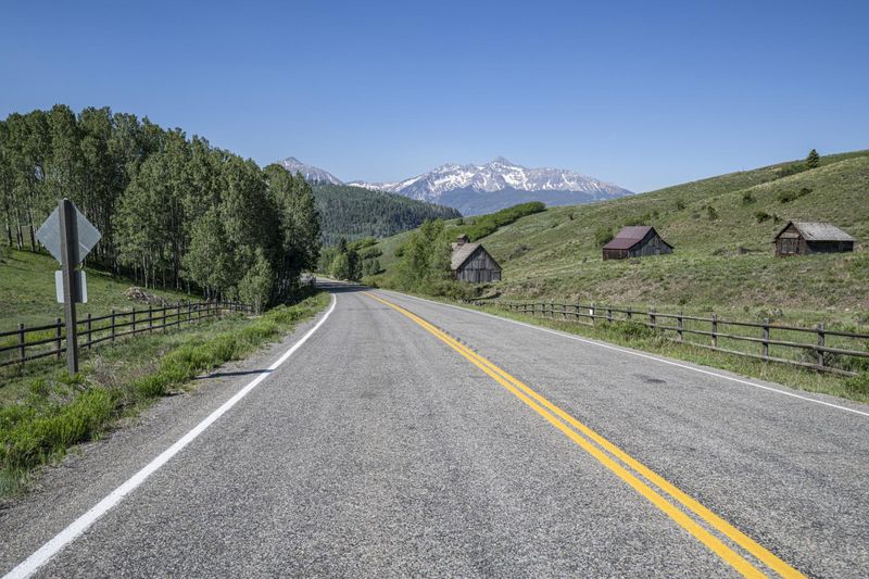Asphalt Road in the Highland Nature of Colorado HDRi Maps and Backplates