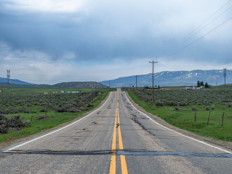 Asphalt Road in Utah: Clouds Above a Rural Landscape - HDRi Maps and ...