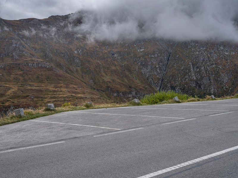 Austria: Gloomy Day at Parking Lot with Mountains and Road HDRi Maps ...