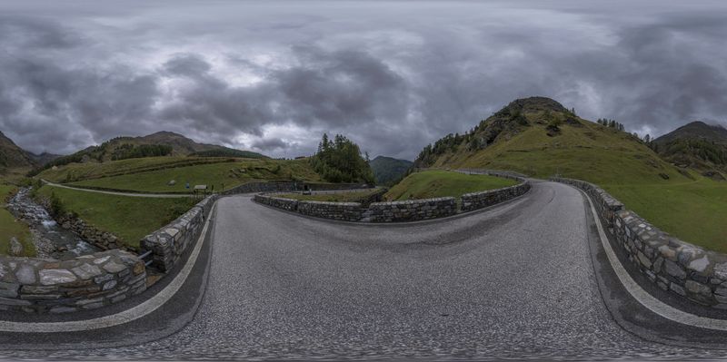 Austria: A Gloomy Day with Wet Asphalt HDRi Maps and Backplates