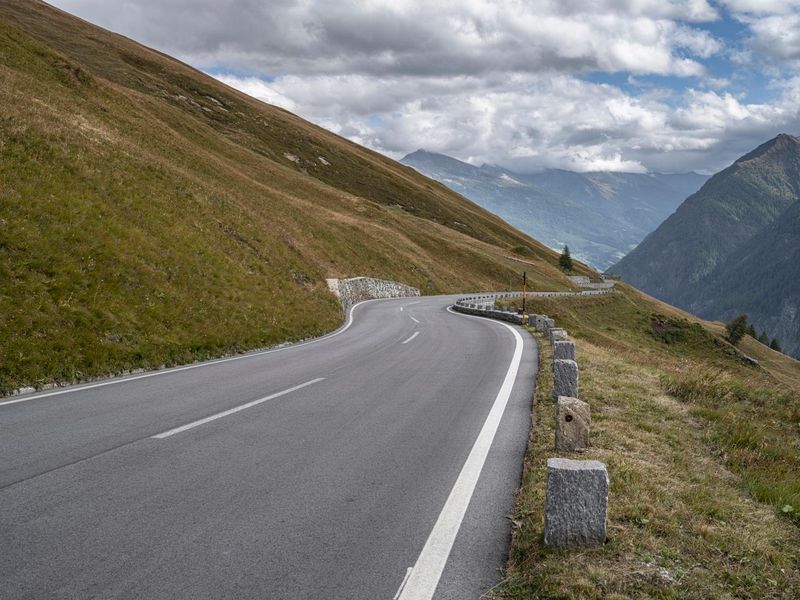 Austria Landscape: Mountain Range and Winding Road HDRi Maps and Backplates