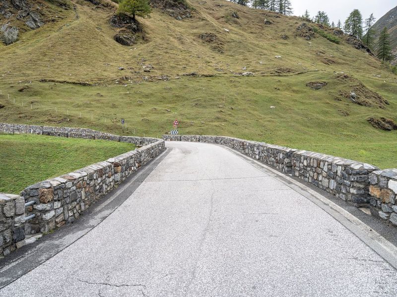 Austria Landscape: Mountain Road on a Gloomy Day HDRi Maps and Backplates