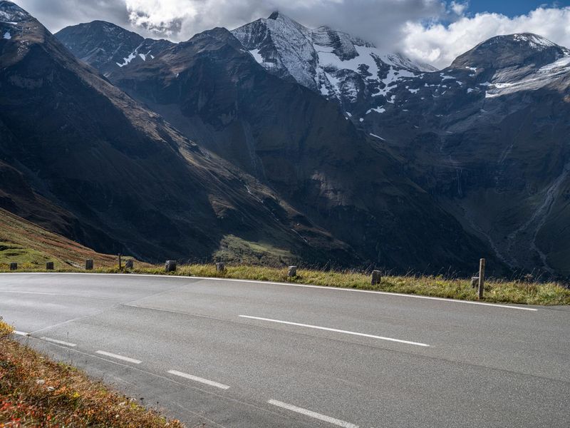 Austria Landscape with Winding Road and Mountain HDRi Maps and Backplates