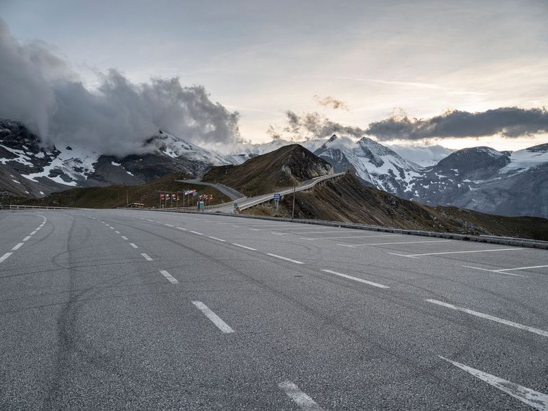 Austria Mountain Highway Bridge Scenic Overview HDRi Maps and Backplates