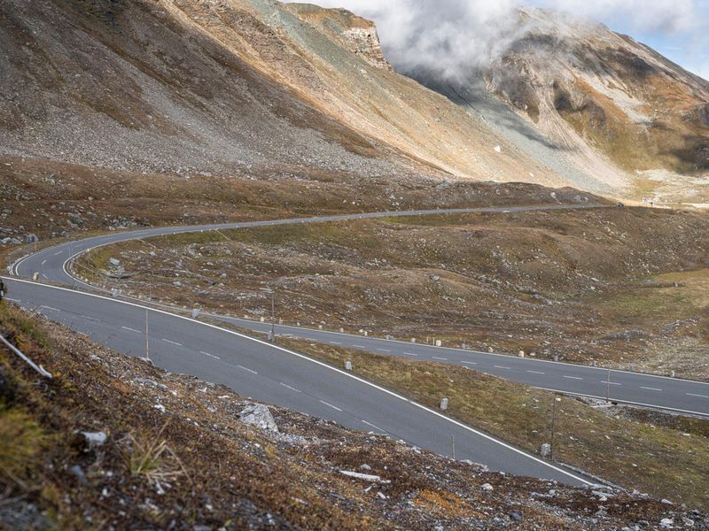Austria Mountain Road Landscape Aerial View HDRi Maps and Backplates