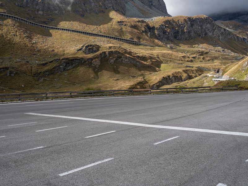 Austrian Highlands: Empty Highway Mountain View HDRi Maps and Backplates