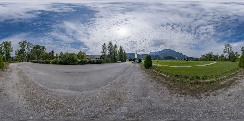Austrian Highlands: Road and Mountain Panorama HDRi Maps and Backplates