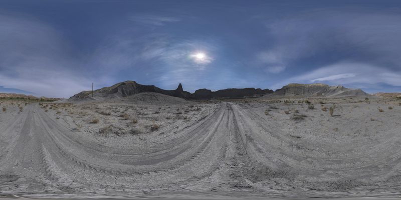 Scenic Road through Utah's Red Rock Landscape - HDRi Maps and Backplates