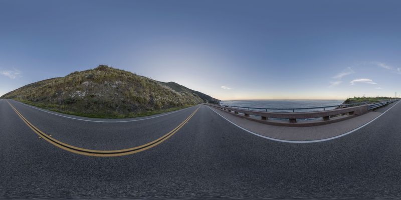 California Coastal Road at Dawn HDRi Maps and Backplates