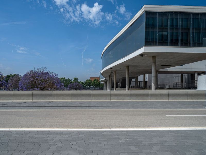 Barcelona's Modern Office Building: A Profile View HDRi Maps and Backplates