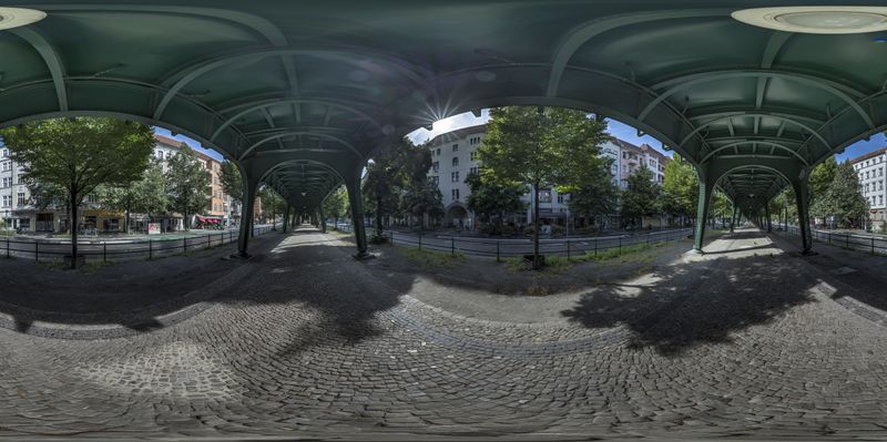 Berlin City Asphalt: A Classic Urban Road Scene HDRi Maps and Backplates