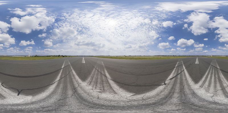 Cloudy Day at Tempelhof Airport in Berlin HDRi Maps and Backplates