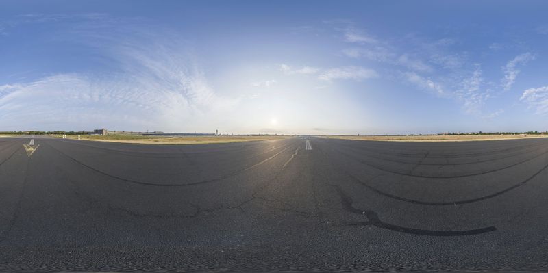 Berlin Empty Runway: A Beautiful Sky HDRi Maps and Backplates