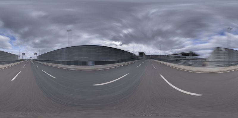 Berlin, Germany: A View of the Highway and Airport HDRi Maps and Backplates