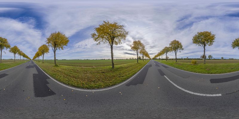 Berlin, Germany: A Road Surrounded by Trees and Landscape HDRi Maps and ...