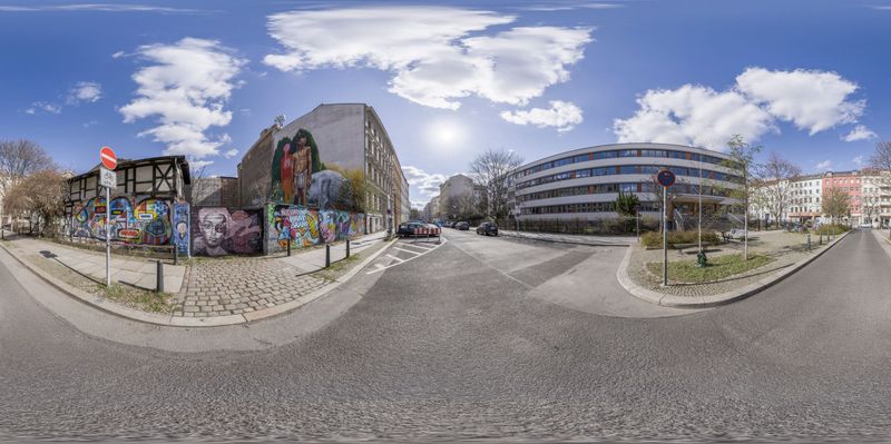 Berlin, Germany Streets: A Panoramic View - HDRi Maps and Backplates