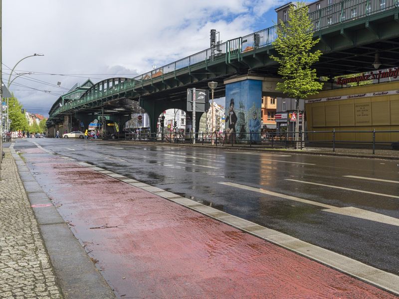 Berlin, Germany: Urban Design and Asphalt Roads HDRi Maps and Backplates