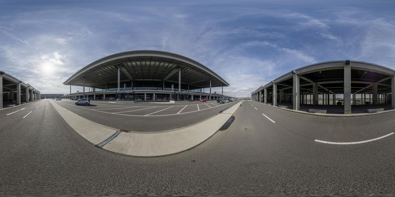 Berlin Parking Lot with Airport in Business District HDRi Maps and ...
