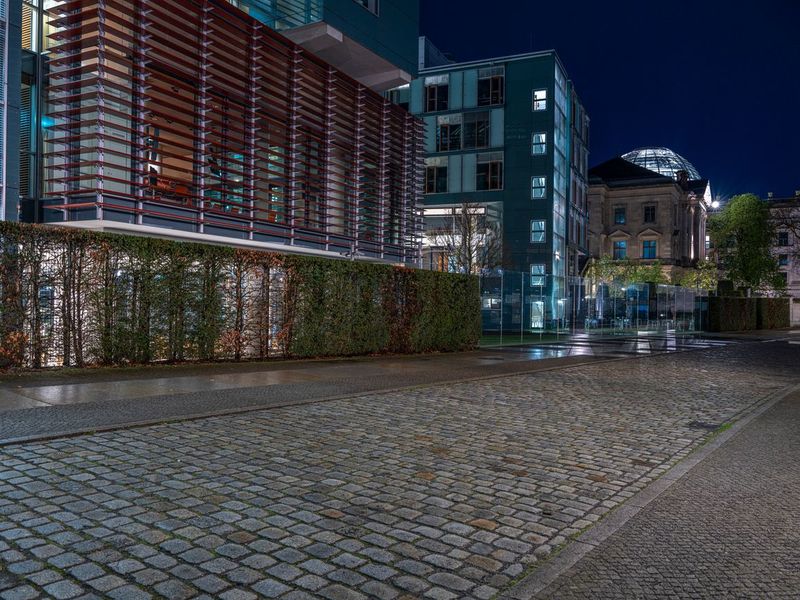 Berlin Road under Artificial Light HDRi Maps and Backplates
