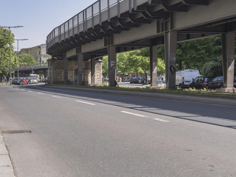 Berlin Roads, Bridges, and Bike Parked HDRi Maps and Backplates