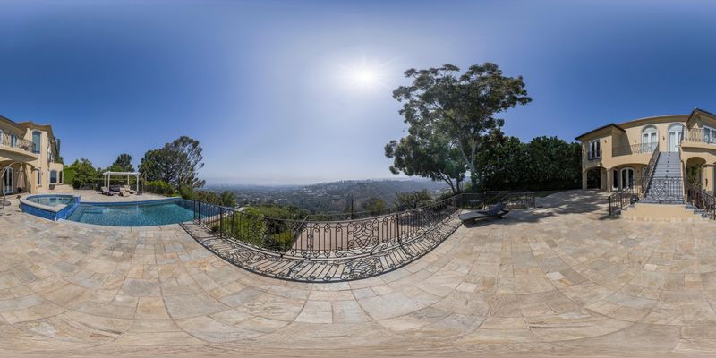 Beverly Hills House and Pool in the Hills HDRi Maps and Backplates