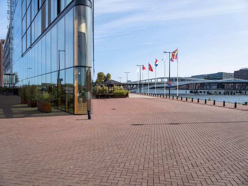Brick Pathway Along Water Edge with Flags and Hanging Flags HDRi Maps ...