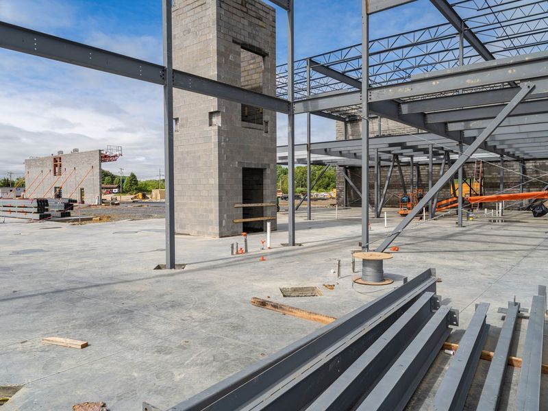 Building Construction in Open Space under Blue Sky HDRi Maps and Backplates