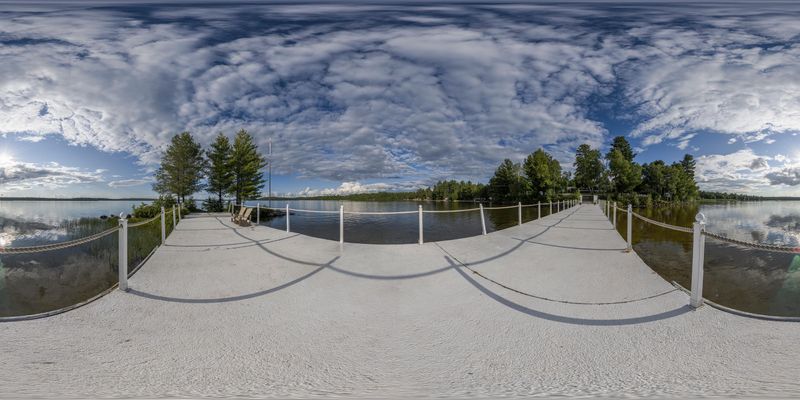 Straight Down the Road in Rural Canada HDRi Maps and Backplates
