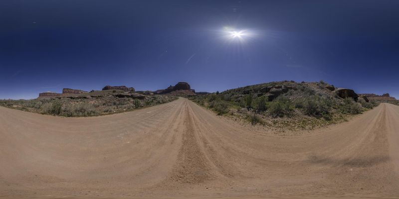 Scenic Road in the Desert of Utah, USA HDRi Maps and Backplates