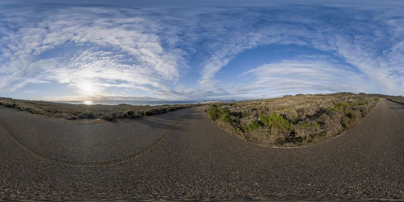 California Coastal Highway: A Scenic Sunset Drive HDRi Maps and Backplates