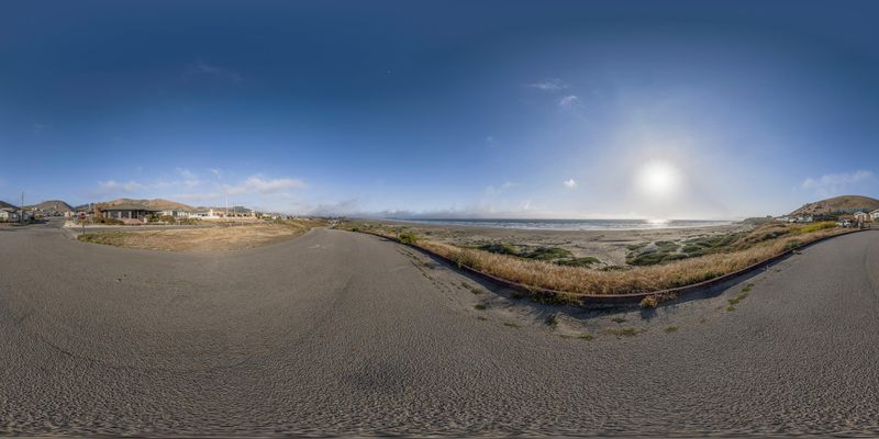 California Coastal Town: Beach Houses and Ocean - HDRi Maps and Backplates