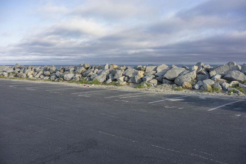 California Coastal Wall Empty Parking Lot HDRi Maps and Backplates