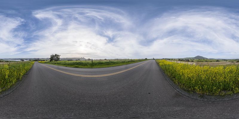 California Landscape: An Empty Highway Through Fields HDRi Maps and ...