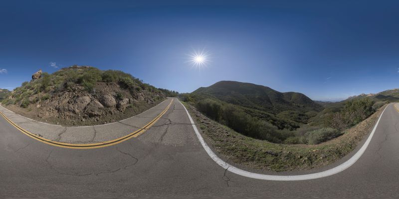 California Mountain Highway: An Aerial View HDRi Maps and Backplates
