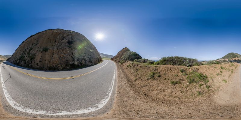 California Mountain Road: Sunshine on a Scenic Drive HDRi Maps and ...