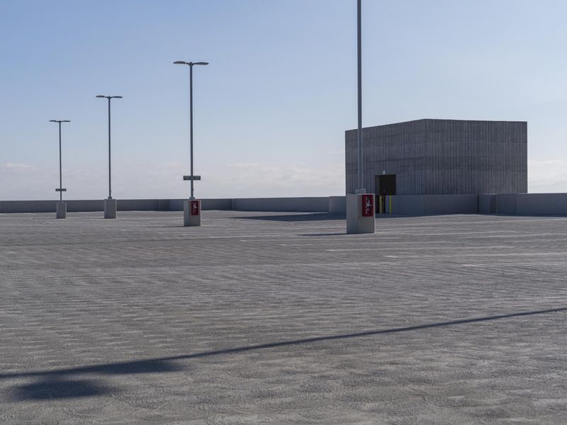 California Urban Landscape: Parking Lot View HDRi Maps and Backplates